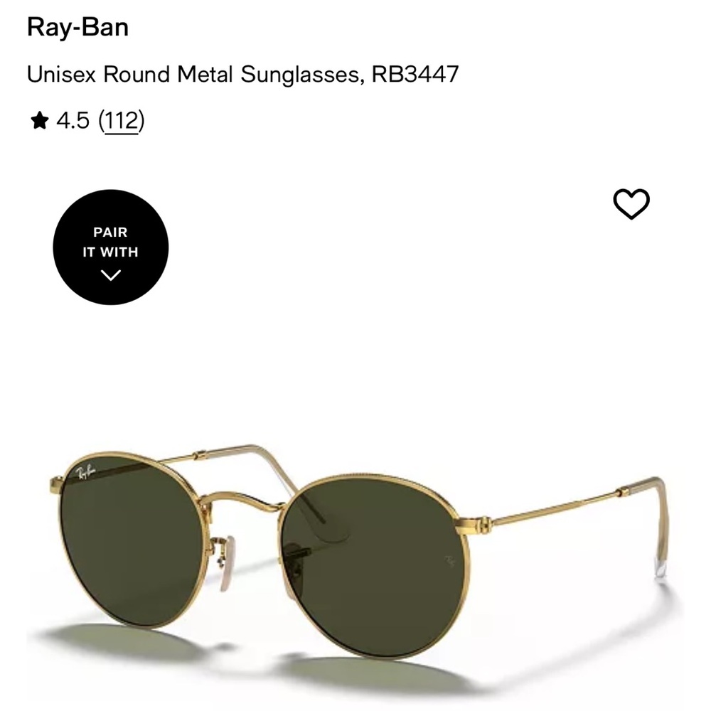 Ray-Ban Classic Gold Frame with Green Lenses